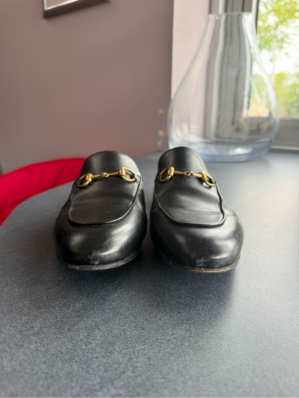 Gucci Black Leather Horsebit Mule Slip-On Loafers - Picture 4 of 7